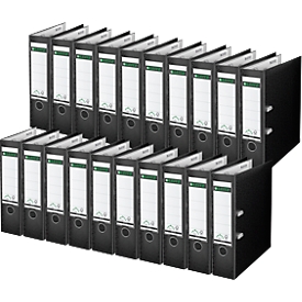 LEITZ® Classeur 1010, DIN A4, largeur dos 80 mm, 20 pièces, noir