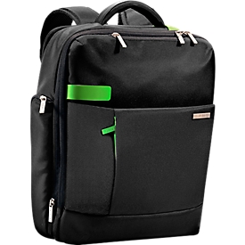 LEITZ Complete Sac à dos pour ordinateur portable Smart Traveller 6017, jusqu'à 15,6 pouces / 39,6 cm, noir