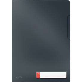 Leitz® Cosy Privacy cover, opaque, DIN A4, up to 40 sheets, label, 3 pieces, gray