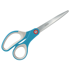 LEITZ® Cosy Titan 5332 scissors, ergonomic handle, for left/right-handers, L 205 mm, titanium-coated steel/plastic, blue