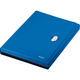 Leitz® documentenmap Recycle, A4, tot 250 vel, 5 vakken & opbergvak, ondoorzichtig, 100% recyclebaar, Blauer Engel, kunststof, blauw