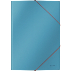 Leitz® Eckspannermappe Cosy, A4-Format, für bis zu 150 Blatt, 3 Klappen & Gummibandverschluss, Karton, blau