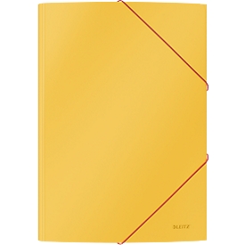 Leitz® Eckspannermappe Cosy, A4-Format, für bis zu 150 Blatt, 3 Klappen & Gummibandverschluss, Karton, gelb