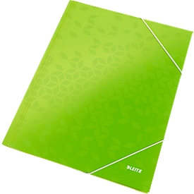 LEITZ® elastomap WOW, A4, 3 flappen, groen