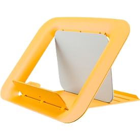 Leitz Ergo Cosy laptopstandaard, voor laptops van 13" tot 17", in hoogte verstelbaar, inklapbaar, B 312 x D 247 x H 50 mm, geel