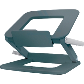 Leitz Ergo Laptopständer 6424-00-89, für 1 Laptop/Macbook 13-15", ergonomisch, zusammenklappbar, höhen- und winkelverstellbar, PCR, dunkelgrau