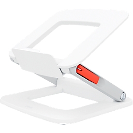 Leitz Ergo laptopstandaard 6424-00-89, voor 1 laptop/Macbook 13-15", ergonomisch, inklapbaar, in hoogte en hoek verstelbaar, PCR, wit