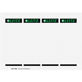 LEITZ® insteeketiketten voor 180°-kwaliteitsordner, rugbreedte 80 mm, bedrukbaar, 100 stuks
