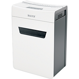 Leitz IQ 6M Protect Premium shredder P5, micro cut 2 x 15 mm, 18 l, 6 sheet cutting capacity, anti-paper jam technology, white