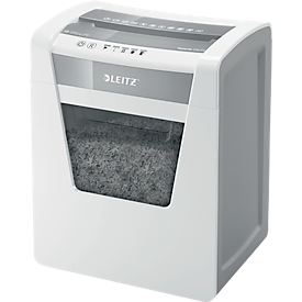 Leitz IQ papiervernietiger P-5, 10 vellen 80 g/m², 23 l opvangbak, tiptoetsbediening, stil Wit