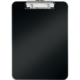 LEITZ® Klemmbrett WOW 3971, DIN A4, Polystyrol, mit Aufhängeöse, schwarz
