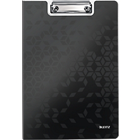 LEITZ® Klemmmappe Active Wow, DIN A4, PP, mit Klemmbügel, schwarz
