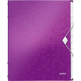 LEITZ® Klemmmappe ColorClip WOW, DIN A4, PP, mit Clip, violett