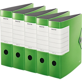 LEITZ® kwaliteitsordner SOLID, A4, rugbreedte 82 mm, 5 stuks, lichtgroen