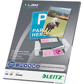 LEITZ® lamineerfolie iLAM, A3, 250 μm, 25 stuks