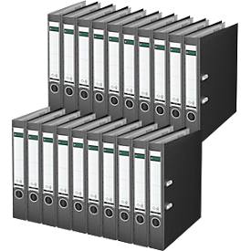 LEITZ® Map 1015, DIN A4, rugbreedte 52 mm, 20 stuks, zwart