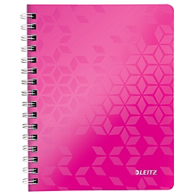 LEITZ notitieboekje WOW 4641, A5, geruit, roze