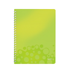 LEITZ Notizbuch WOW 4638, DIN A4, kariert, grün
