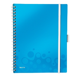 LEITZ Notizbuch WOW Be Mobile 4645, DIN A4, kariert, blau