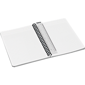 LEITZ® Office collegeblok 445800 A5, gelamineerde kaft, geruit, geel
