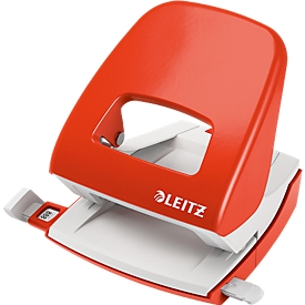 LEITZ® office punch NeXXt Series 5008, metal, light red