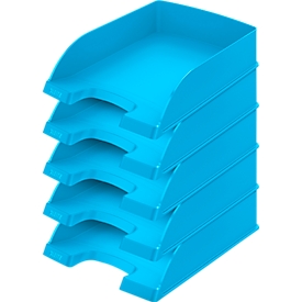 LEITZ® Opbergmand standaard 5227, kunststof, 5 stuks, lichtblauw