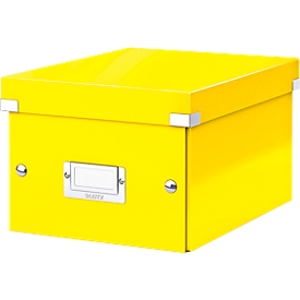 LEITZ® opslag- en transportdozen uit de serie Click + Store, klein, voor DIN A5, geel.