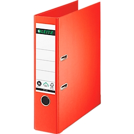 LEITZ® Ordner 1007/1008, DIN A4, Rückenbreite 80 mm, einzeln, hellrot