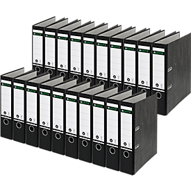 LEITZ® ordner 1080, A4, rugbreedte 80 mm, 20 stuks, zwart