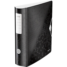 LEITZ® Ordner Active WOW, DIN A4, Rückenbreite 82 mm, schwarz