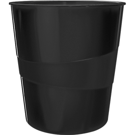 Leitz® Papierkorb Recycle, Volumen 15 l, stapelbar, CO2-neutral & zu 100% recycelbar, schwarz