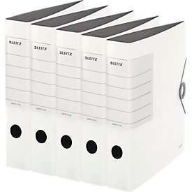 LEITZ® Qualitätsordner SOLID, DIN A4, Rückenbreite 62 mm, 5 Stück, weiss