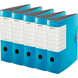 LEITZ® Qualitätsordner SOLID, DIN A4, Rückenbreite 82 mm, 5 Stück, hellblau