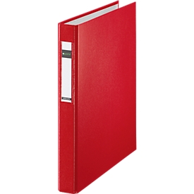 LEITZ® ringmap, A4, 4-voudig ringmechanisme, rugbreedte 40 mm, extra breed, rood