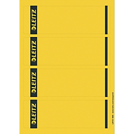 LEITZ® Rückenschilder kurz, PC-beschriftbar, Rückenbreite 80 mm, selbstklebend, 100 St., gelb