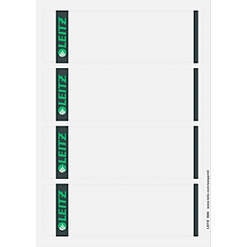 LEITZ® Rückenschilder kurz, PC-beschriftbar, Rückenbreite 80 mm, selbstklebend, 100 St., grau
