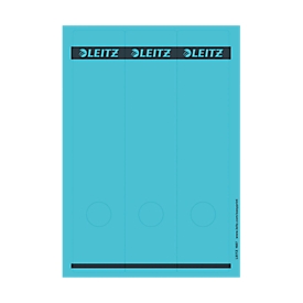 LEITZ® Rückenschilder lang, PC-beschriftbar, Rückenbreite 80 mm, selbstklebend 75 St., blau