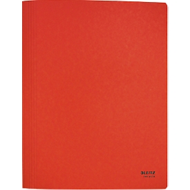 Leitz® Schnellhefter Recycle, Format A4, bis zu 250 Blatt, Heftmechanik, Blauer Engel, Recyclingkarton, rot