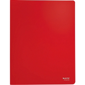 Leitz® Sichtbuch Recycle, A4, 20 dokumentenechte Sichthüllen, bis zu 2 Blatt/Hülle, Rückenschild, Kunststoff, rot
