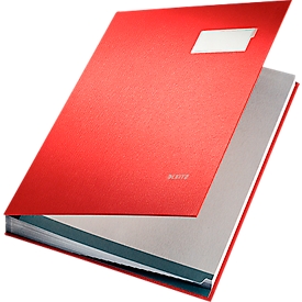 LEITZ signature folder A4, 20 compartments, cardboard/polypropylene, red