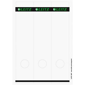 LEITZ® spine labels long, PC-inscribable, back width 50 mm, self-adhesive 125 pieces, light grey