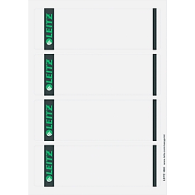LEITZ® spine labels short, PC-inscribable, back width 80 mm, self-adhesive, 100 pieces, grey