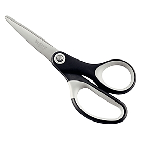 LEITZ® Titanium 5415 scissors, ergonomic handle, for left/right-handers, L 150 mm, titanium-coated steel/plastic, black