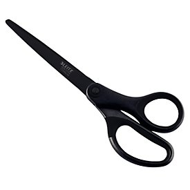 LEITZ® Titanium 5419 schaar, ergonomisch, antikleefcoating, voor links-/rechtshandigen, L 180 mm, staal/kunststof met titaniumcoating, zwart