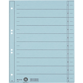 LEITZ® Trennblätter, DIN A4, Zahlen, 100 Stück, hellblau