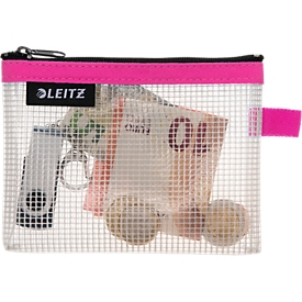 Leitz WOW Traveller sac à fermeture éclair, hydrofuge, matériau transparent, taille S, rose