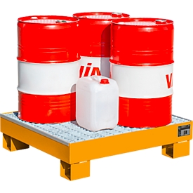 Lekbak AW60/2 M - 65 liter - L 900 x B 800 x H 220 mm - oranje RAL  2000