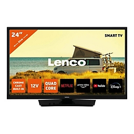 Lenco LED-2463BK - 61 cm (24") Diagonalklasse LCD-TV mit LED-Hintergrundbeleuchtung - Smart TV - Android TV - 720p 1366 x 768 - HDR
