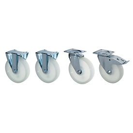 Lenk- und Bockrollen SET für BKM, Tragkraft 450 kg