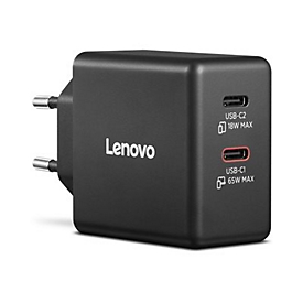 Lenovo Dual - Netzteil - GaN - Wechselstrom 100/240 V - 65 Watt - Ausgangsanschlüsse: 2